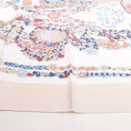 Hermès Carré 90 "BRIDES DE GALA EN FLEURS" Silk handkerchief in Beige