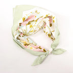 Hermès Carré 90 "ROMANTIQUE" Silk handkerchief in Green
