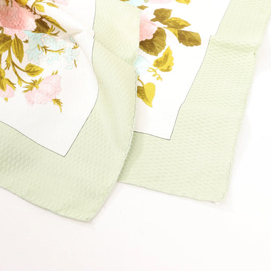 Hermès Carré 90 „ROMANTIQUE“ Seidentaschentuch in Grün