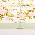 Hermès Carré 90 "ROMANTIQUE" Silk handkerchief in Green