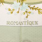 Hermès Carré 90 "ROMANTIQUE" Silk handkerchief in Green