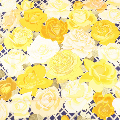 Hermès Carré 90 "ROSERAIE" Silk handkerchief in Yellow