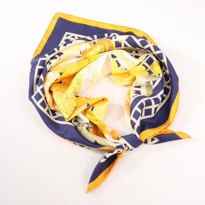 Hermès Carré 90 "ROSERAIE" Silk handkerchief in Yellow