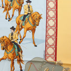 Hermès Carré 90 "Real Escuela Andaluza Del Arte Ecuestre" Silk handkerchief in Yellow