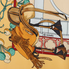 Hermès Carré 90 "Real Escuela Andaluza Del Arte Ecuestre" Silk handkerchief in Yellow