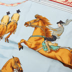 Hermès Carré 90 "Real Escuela Andaluza Del Arte Ecuestre" Silk handkerchief in Yellow