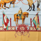 Hermès Carré 90 "Real Escuela Andaluza Del Arte Ecuestre" Silk handkerchief in Yellow