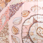 Hermès Carré 90 "Rocaille shells" Silk handkerchief in Pink