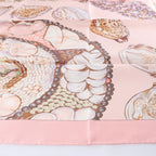 Hermès Carré 90 "Rocaille shells" Silk handkerchief in Pink