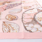 Hermès Carré 90 "Rocaille shells" Silk handkerchief in Pink