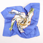 Hermès Carré 90 "SAMOURAI" Silk handkerchief in Blue