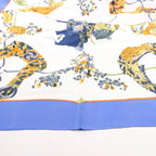 Hermès Carré 90 "SAMOURAI" Silk handkerchief in Blue