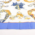 Hermès Carré 90 "SAMOURAI" Silk handkerchief in Blue