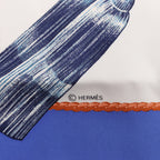 Hermès Carré 90 "SAMOURAI" Silk handkerchief in Blue
