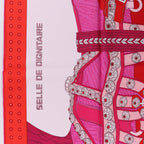 Hermès Carré 90 "SELLE DE DIGNITAIRE" Silk handkerchief in Pink