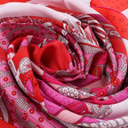 Hermès Carré 90 "SELLE DE DIGNITAIRE" Silk handkerchief in Pink