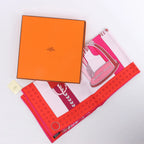 Hermès Carré 90 "SELLE DE DIGNITAIRE" Silk handkerchief in Pink