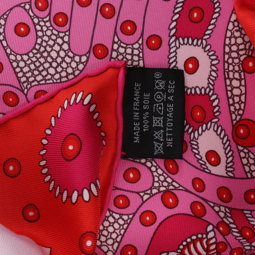 Hermès Carré 90 "SELLE DE DIGNITAIRE" Silk handkerchief in Pink