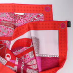 Hermès Carré 90 "SELLE DE DIGNITAIRE" Silk handkerchief in Pink