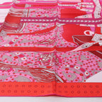 Hermès Carré 90 "SELLE DE DIGNITAIRE" Silk handkerchief in Pink