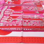 Hermès Carré 90 "SELLE DE DIGNITAIRE" Silk handkerchief in Pink