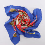 Hermès Carré 90 "SELLES A HOUSSE" Scarf Silk in Blue x Red