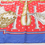 Hermès Carré 90 "SELLES A HOUSSE" Scarf Silk in Blue x Red