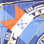 Hermès Carré 90 "SEXTANTS" Silk handkerchief in Blue