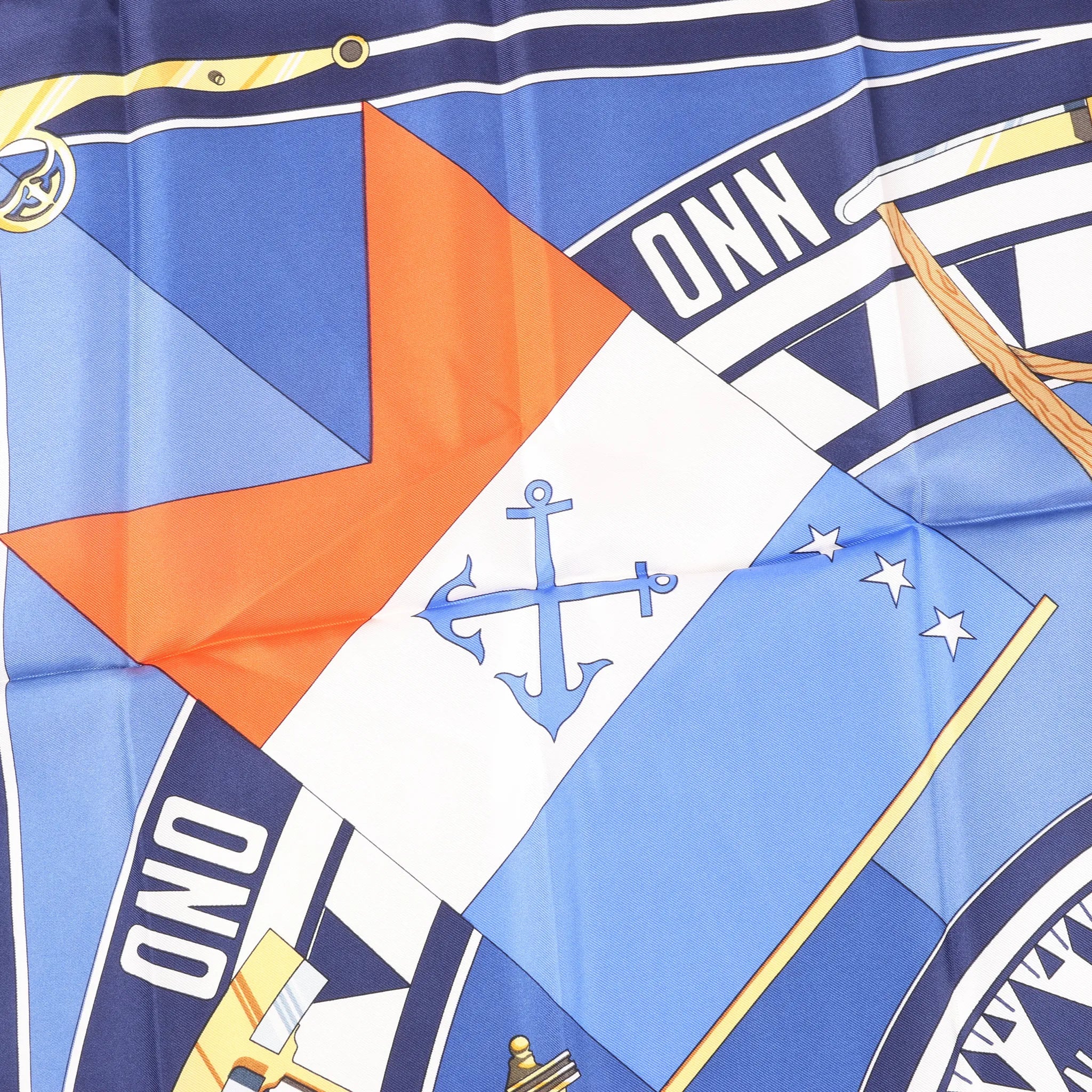 Hermès Carré 90 "SEXTANTS" Silk handkerchief in Blue