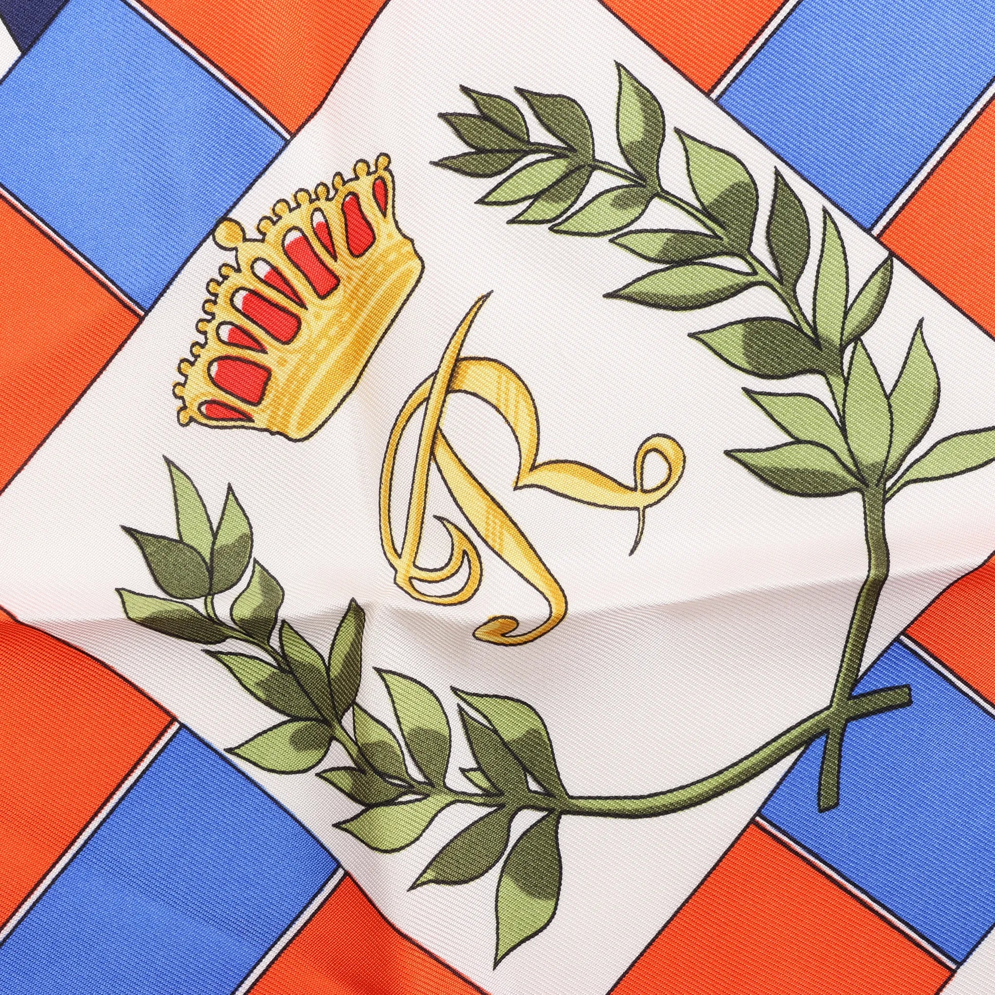 Hermès Carré 90 "SEXTANTS" Silk handkerchief in Blue