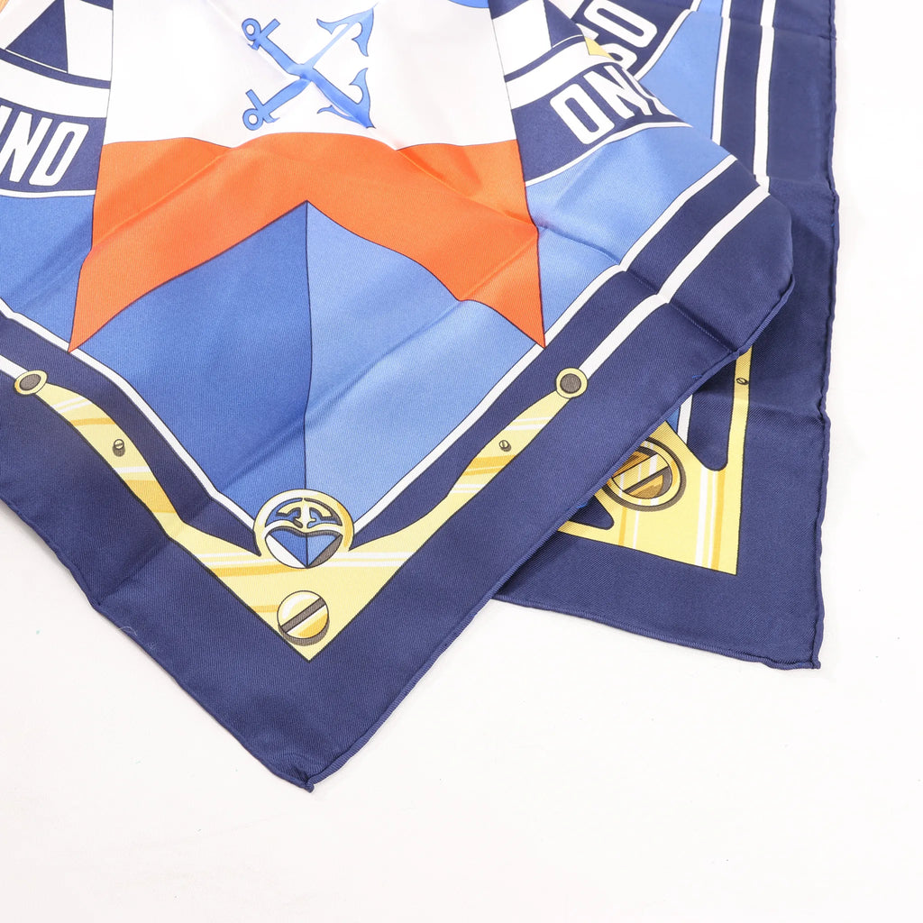 Hermès Carré 90 "SEXTANTS" Silk handkerchief in Blue