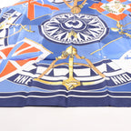 Hermès Carré 90 "SEXTANTS" Silk handkerchief in Blue