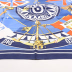 Hermès Carré 90 "SEXTANTS" Silk handkerchief in Blue