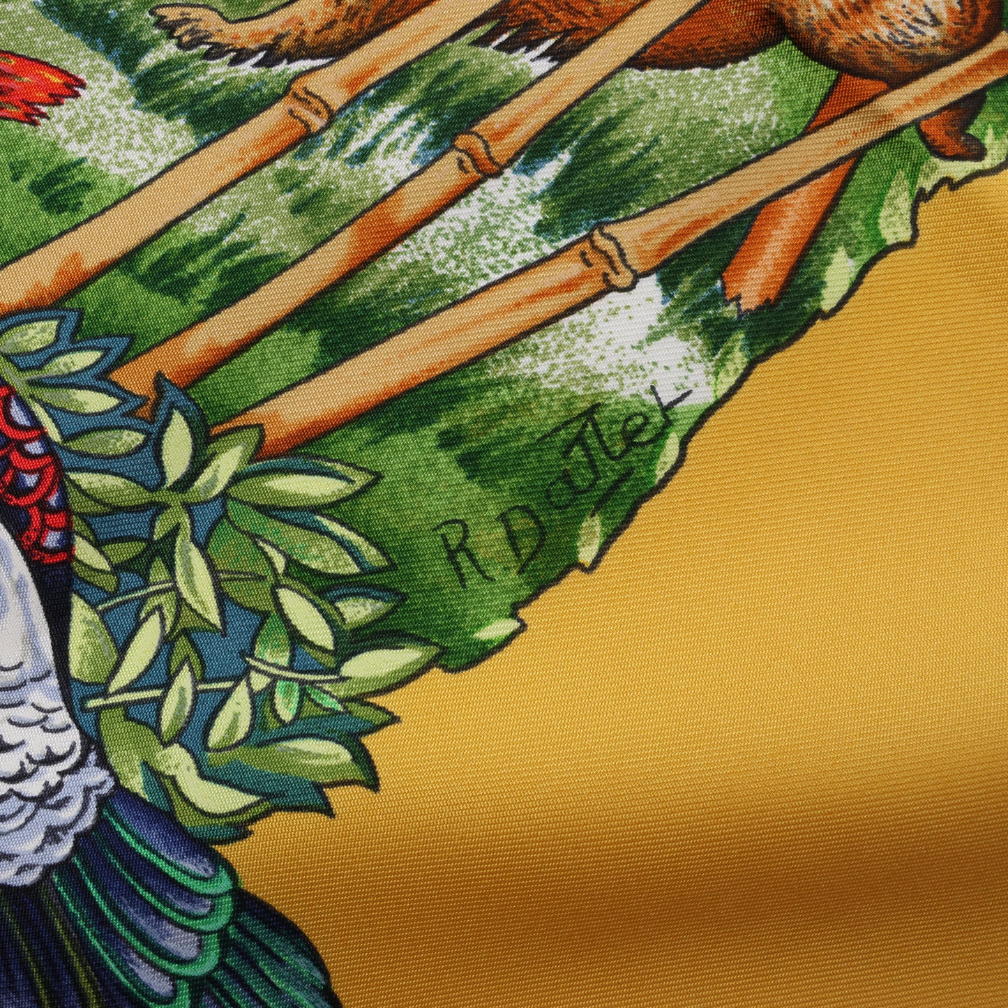 Hermès Carré  90 "SICHUAN " Silk handkerchief in Yellow