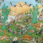 Hermès Carré  90 "SICHUAN " Silk handkerchief in Yellow