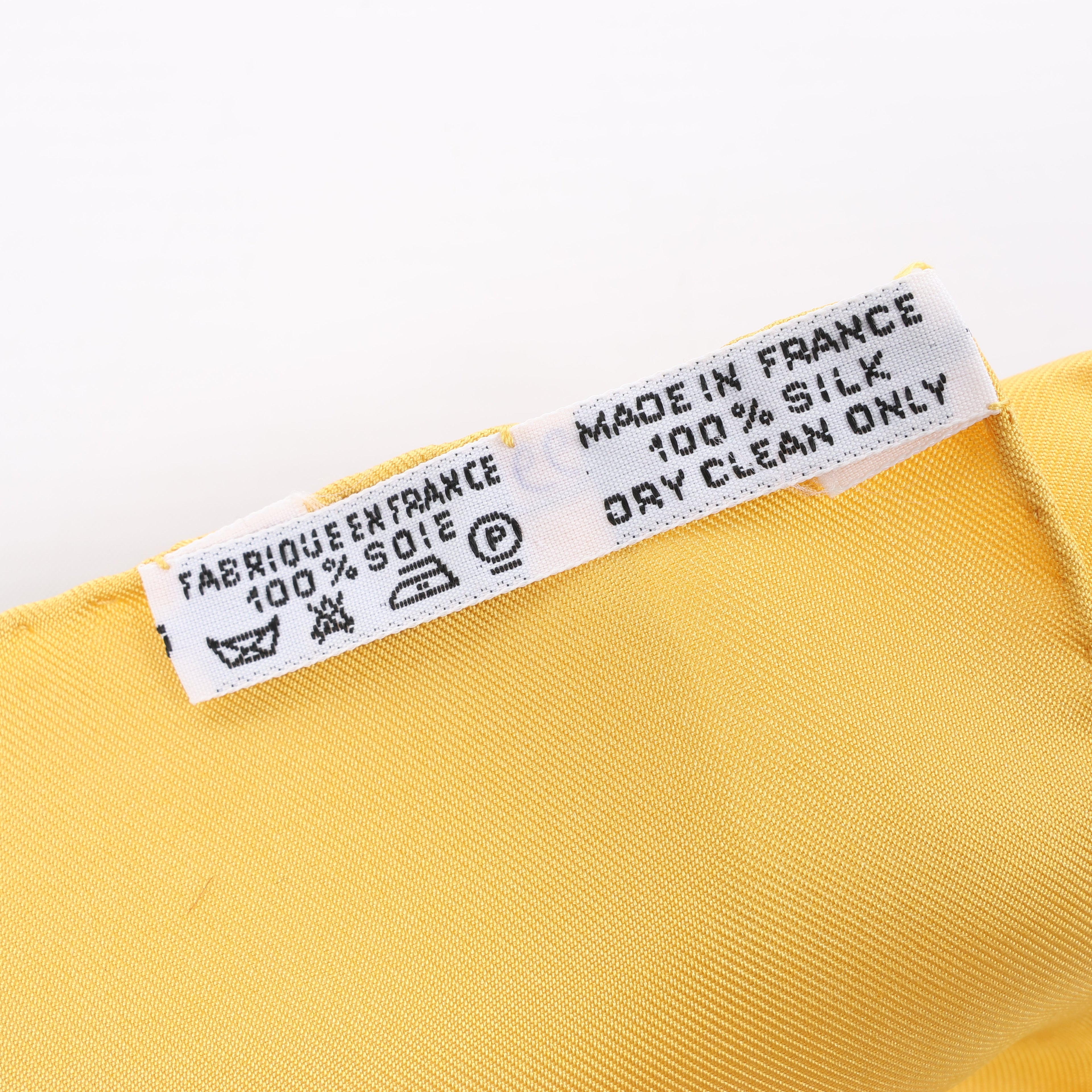 Hermès Carré  90 "SICHUAN " Silk handkerchief in Yellow