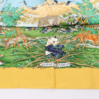 Hermès Carré  90 "SICHUAN " Silk handkerchief in Yellow