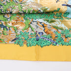 Hermès Carré  90 "SICHUAN " Silk handkerchief in Yellow