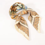 Hermès Carré 90 "SOUS LE CEDRE" Silk handkerchief in Beige
