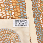 Hermès Carré 90 "SOUS LE CEDRE" Silk handkerchief in Beige