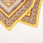 Hermès Carré 90 "SOUS LE CEDRE" Silk handkerchief in Brown