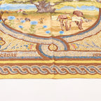 Hermès Carré 90 "SOUS LE CEDRE" Silk handkerchief in Brown