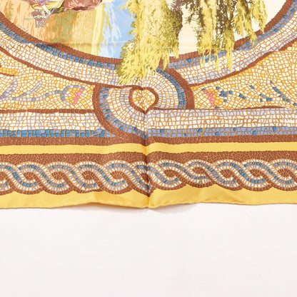 Hermès Carré 90 "SOUS LE CEDRE" Silk handkerchief in Brown