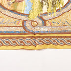 Hermès Carré 90 "SOUS LE CEDRE" Silk handkerchief in Brown