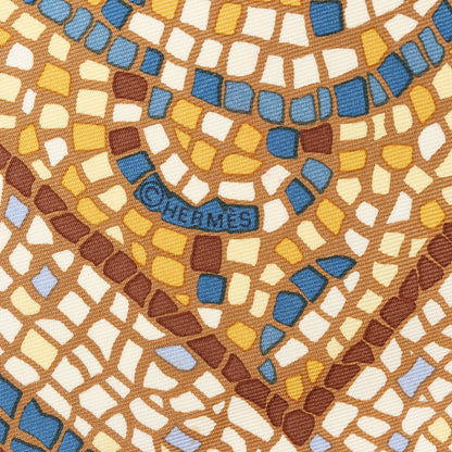 Hermès Carré 90 "SOUS LE CEDRE" Silk handkerchief in Brown