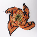 Hermès Carré 90 "SOUS LE CEDRE" Silk handkerchief in Brown