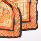 Hermès Carré 90 "SOUS LE CEDRE" Silk handkerchief in Brown