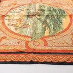 Hermès Carré 90 "SOUS LE CEDRE" Silk handkerchief in Brown