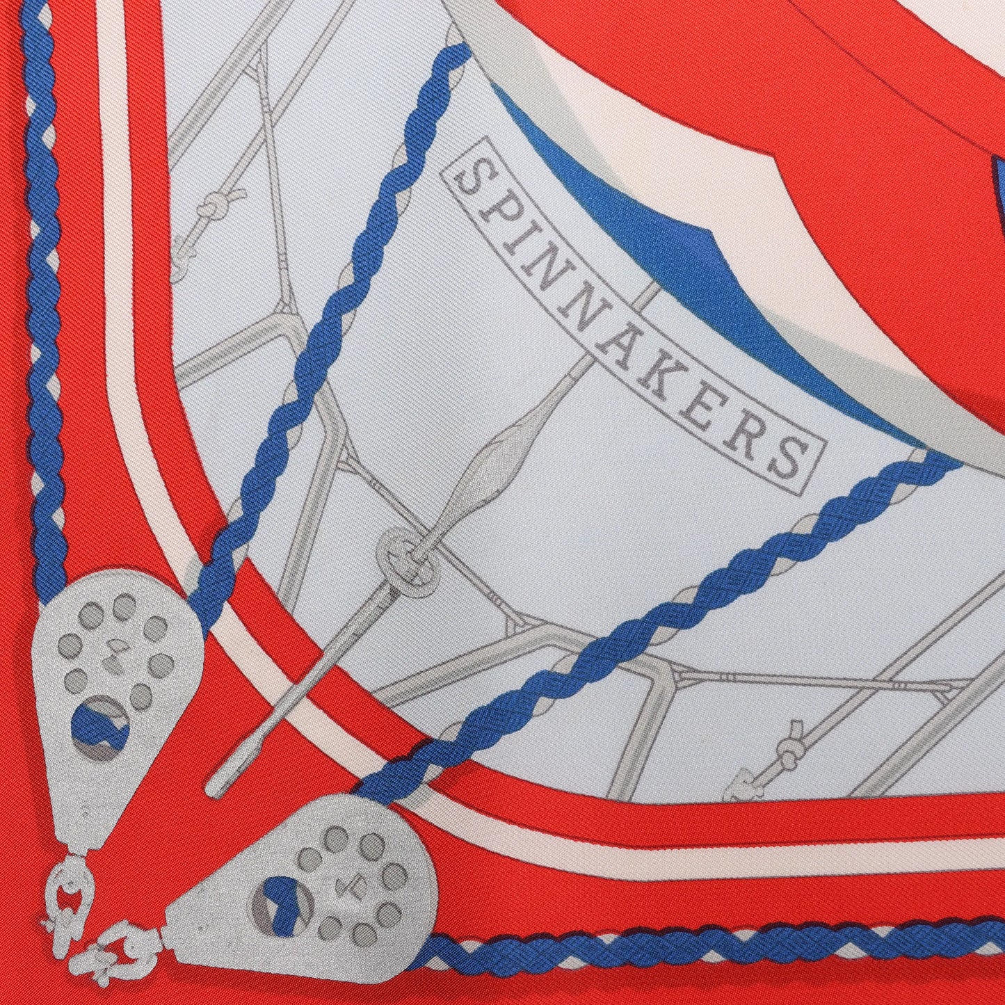 Hermès Carré 90 "SPINNAKERS" Silk handkerchief in Red x Blue