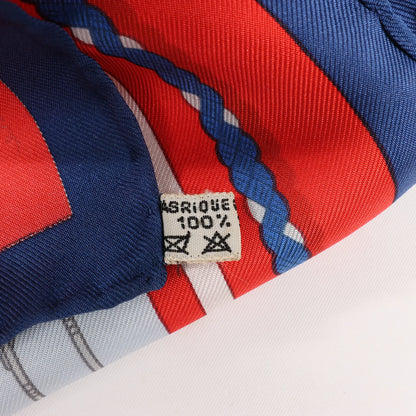 Hermès Carré 90 "SPINNAKERS" Silk handkerchief in Red x Blue